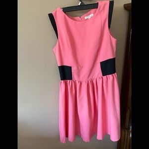 Pink and black dress